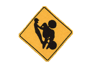 Caution Sign 3.75 inch patch